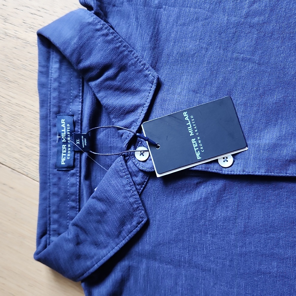 Peter Millar Journeyman Polo Shirt in Navy - Picture 6 of 14
